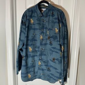 Columbia hunting dog button down